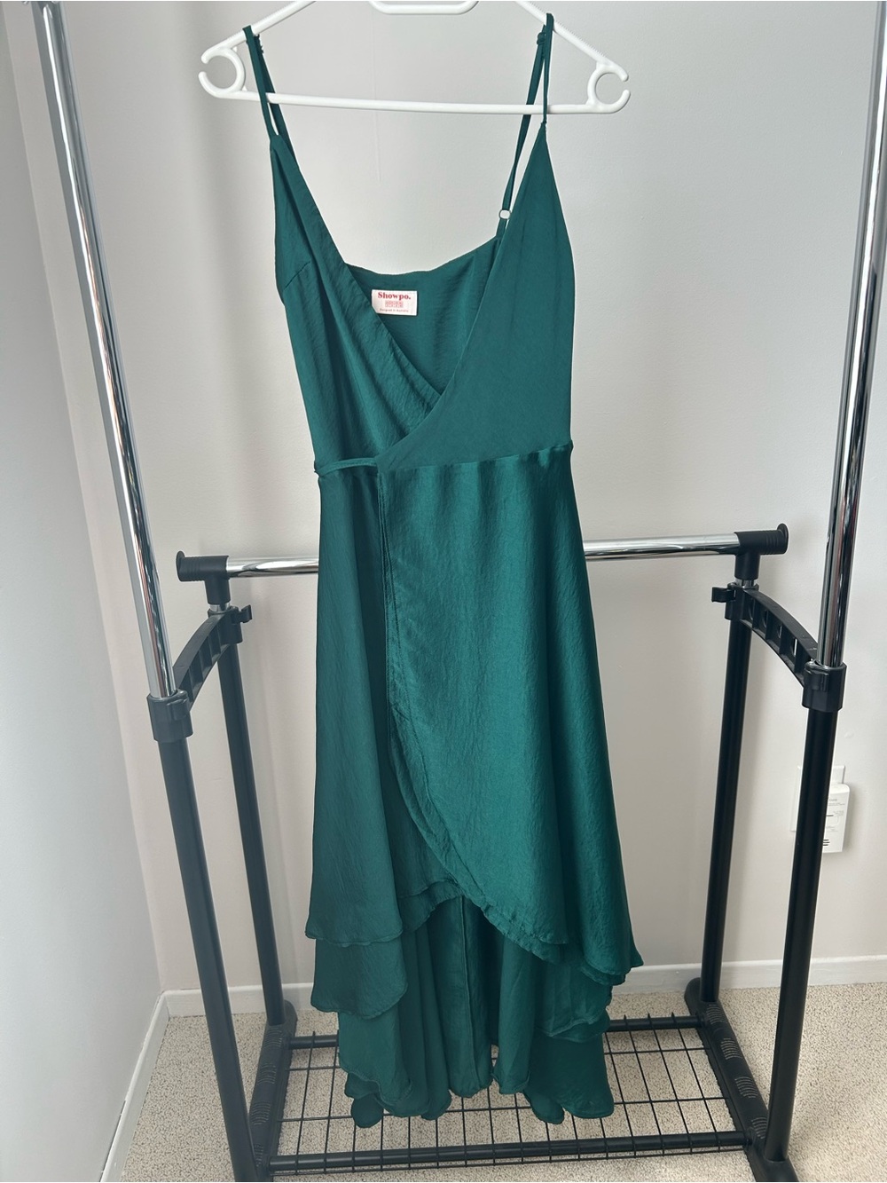 Emerald Green Wrap Maxi Dress - Women